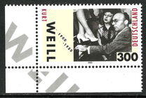 [The 100th Anniversary of the Birth of Kurt Weill, 1900-1950, tip BTA]