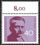 [The 100th Anniversary of the Birth of Otto Wels, Social Democrat, type UY]