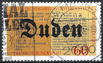 [The 100th Anniversary of the First Dictionary by Konrad Duden, type AEW]