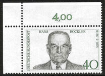 [The 100th Anniversary of the Birth of Hans Böckler, Trade Union Leader, type WY]