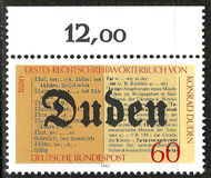 [The 100th Anniversary of the First Dictionary by Konrad Duden, type AEW]