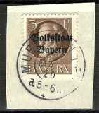 [Overprinted "Volksstaat Bayern", type N]