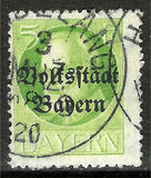 [Overprinted "Volksstaat Bayern", type N1]