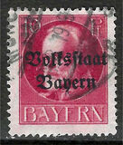 [Overprinted "Volksstaat Bayern", type N3]