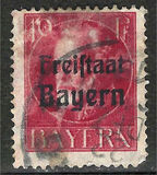 [Overprinted "Volksstaat Bayern", type N3]