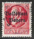 [Overprinted "Volksstaat Bayern", type N4]