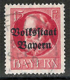 [Overprinted "Volksstaat Bayern", type N4]