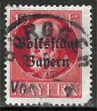 [Overprinted "Volksstaat Bayern", type N4]