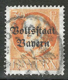 [Overprinted "Volksstaat Bayern", type N7]