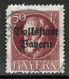 [Overprinted "Volksstaat Bayern", type N10]