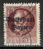 [Overprinted "Volksstaat Bayern", type N12]