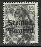 [German Empire Postage Stamps Overprinted "Freistaat Bayern", type O]