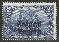 [German Empire Postage Stamps Overprinted "Freistaat Bayern", type O13]