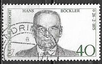 [The 100th Anniversary of the Birth of Hans Böckler, Trade Union Leader, type WY]