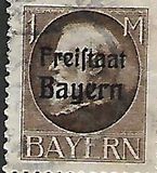 [King Ludwig III Overprinted "Freistaat Bayern", type P13]