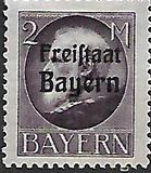 [King Ludwig III Overprinted "Freistaat Bayern", type P14]