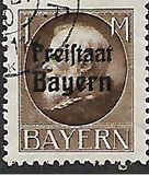 [King Ludwig III Overprinted "Freistaat Bayern", type P13]