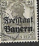 [German Empire Postage Stamps Overprinted "Freistaat Bayern", type O]