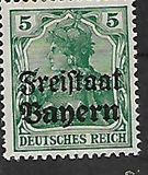 [German Empire Postage Stamps Overprinted "Freistaat Bayern", type O2]