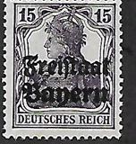 [German Empire Postage Stamps Overprinted "Freistaat Bayern", type O5]