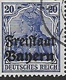 [German Empire Postage Stamps Overprinted "Freistaat Bayern", type O6]