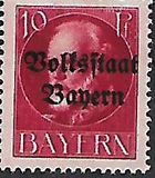 [King Ludwig III Overprinted "Freistaat Bayern", type P3]