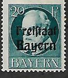 [King Ludwig III Overprinted "Freistaat Bayern", type P5]