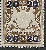 [No.62 Overprinted New Value, type X1]