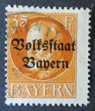 [Overprinted "Volksstaat Bayern", type N8]