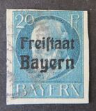 [King Ludwig III Overprinted "Freistaat Bayern", type P5]