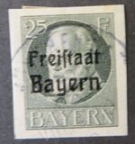 [King Ludwig III Overprinted "Freistaat Bayern", type P6]