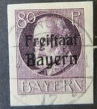 [King Ludwig III Overprinted "Freistaat Bayern", type P12]