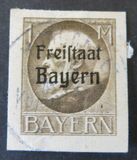 [King Ludwig III Overprinted "Freistaat Bayern", type P13]