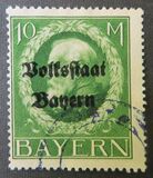 [Overprinted "Volksstaat Bayern", type N18]