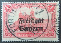 [German Empire Postage Stamps Overprinted "Freistaat Bayern", type O12]