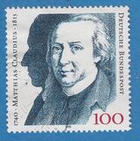 [The 250th Anniversary of the Birth of Matthias Claudius, Poet, type AUU]