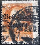 [Overprinted "Volksstaat Bayern", type N8]