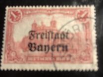 [German Empire Postage Stamps Overprinted "Freistaat Bayern", type O12]