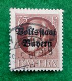 [Overprinted "Volksstaat Bayern", type N12]