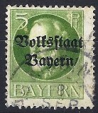 [Overprinted "Volksstaat Bayern", type N1]