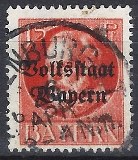 [Overprinted "Volksstaat Bayern", type N4]