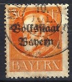 [Overprinted "Volksstaat Bayern", type N7]