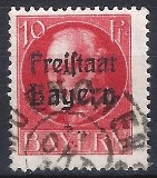 [King Ludwig III Overprinted "Freistaat Bayern", type P3]