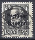 [King Ludwig III Overprinted "Freistaat Bayern", type P6]