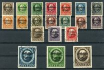 [Overprinted "Volksstaat Bayern", type N]