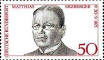 [The 100th Anniversary of the Birth of Matthias Erzberger, Polititian, type YF]