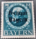 [King Ludwig III Overprinted "Freistaat Bayern", type P16]