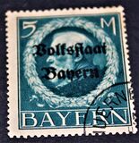 [Overprinted "Volksstaat Bayern", type N17]