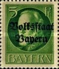 [Overprinted "Volksstaat Bayern", type N1]