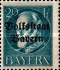 [Overprinted "Volksstaat Bayern", type N5]